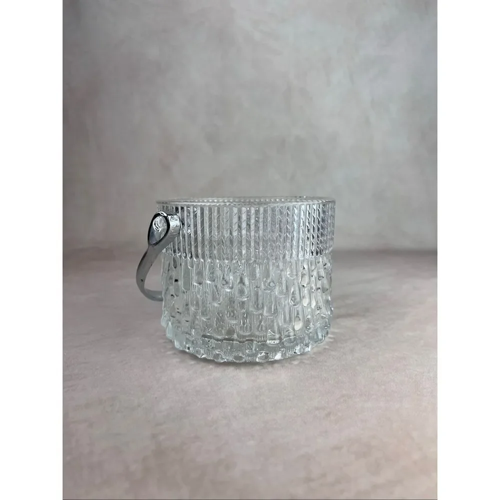 Vintage Mini Ice Bucket MCM Teleflora Crystal Mod